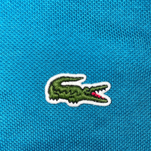 Lacoste Polo Caiman Blue Shirt- Size XL (7) - Picture 4 of 7